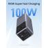 UGREEN PB724 Nexode Power Bank 12000mAh 100W PD PPS Fast Charging Portable Charger Battery Pack with 1USB-C 1USB-A and Smart Display for MacBook Air/ipad/iPhone 16/Galaxy S24/Steam Deck/Google - Gray